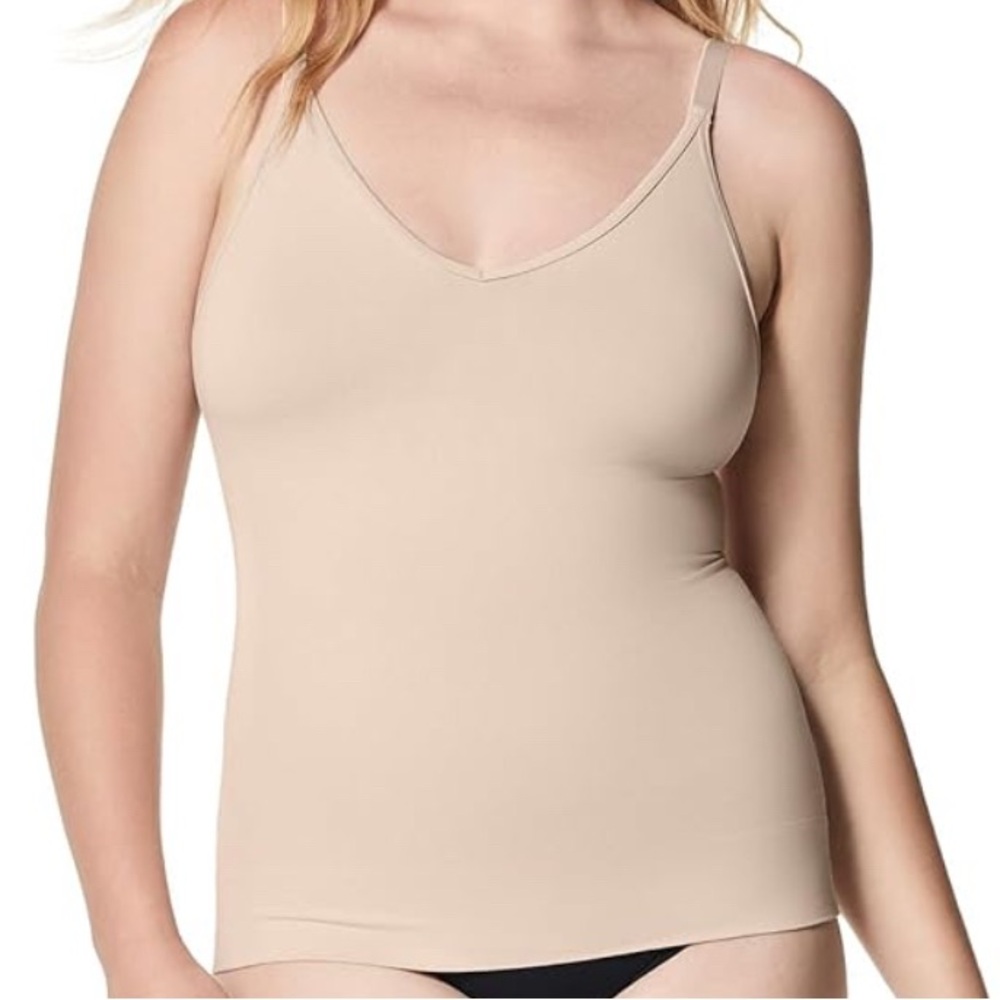 SPANX Power Seamless, Beige Shapewear Camisole, Large-Fits like a Medium
